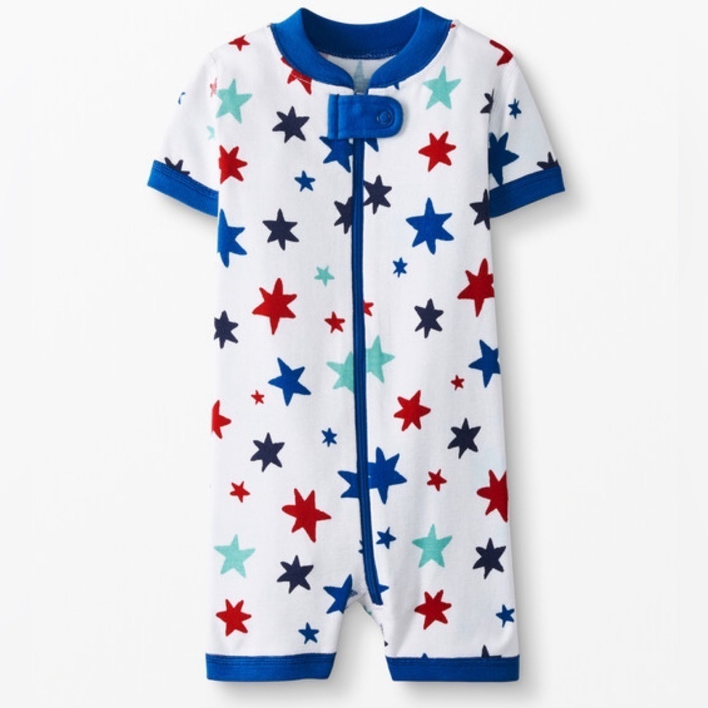 Hanna Andersson Star Pajama Romper Size 0-3